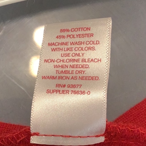 North Pole Size Small Secret Elf Red Crewneck Sweatshirt. Preloved - Picture 5 of 5